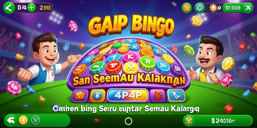 Tampilan gameplay menarik dari 4P4P dalam permainan Bingo.