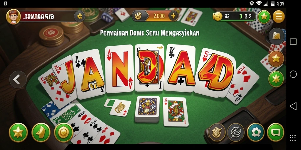 Tampilan gameplay menarik dari JANDA4D dengan Domino yang menyenangkan.