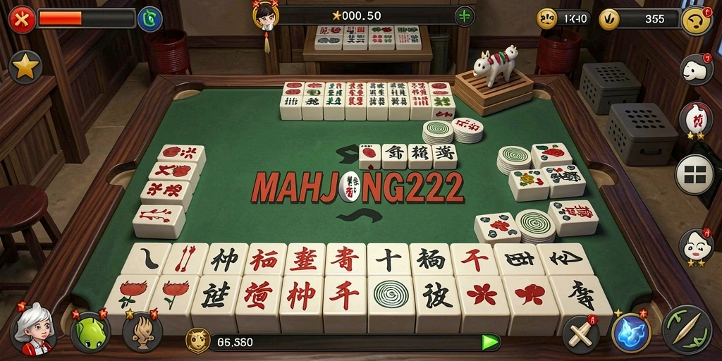 Tampilan aksi memancing yang seru dalam MAHJONG222.
