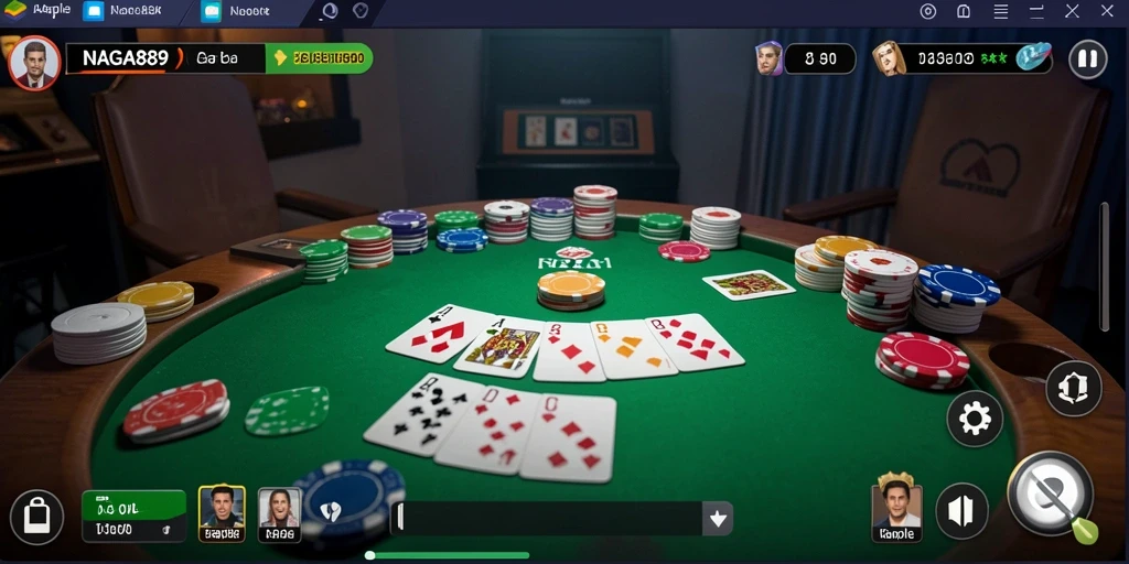 Gameplay seru Gaple dengan interaksi antar pemain.