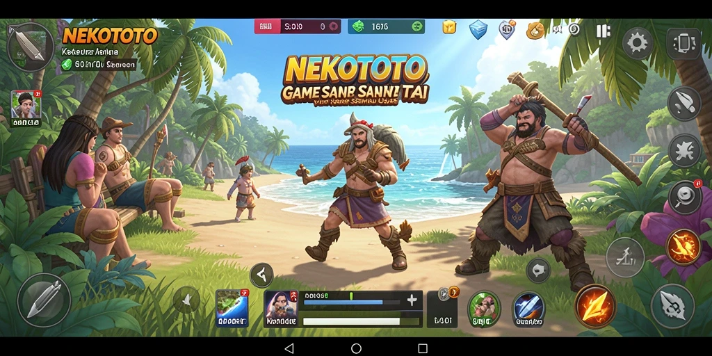 Tangkapan layar utama NEKOTOTO menampilkan gameplay yang seru dan menarik.