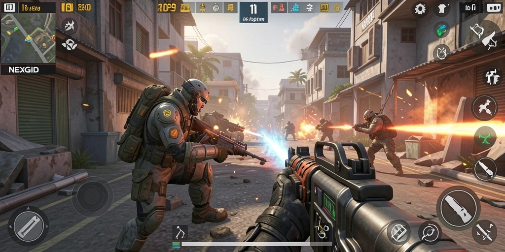 Tampilan menarik dari gameplay intens NEXGID yang menyajikan pertempuran seru.