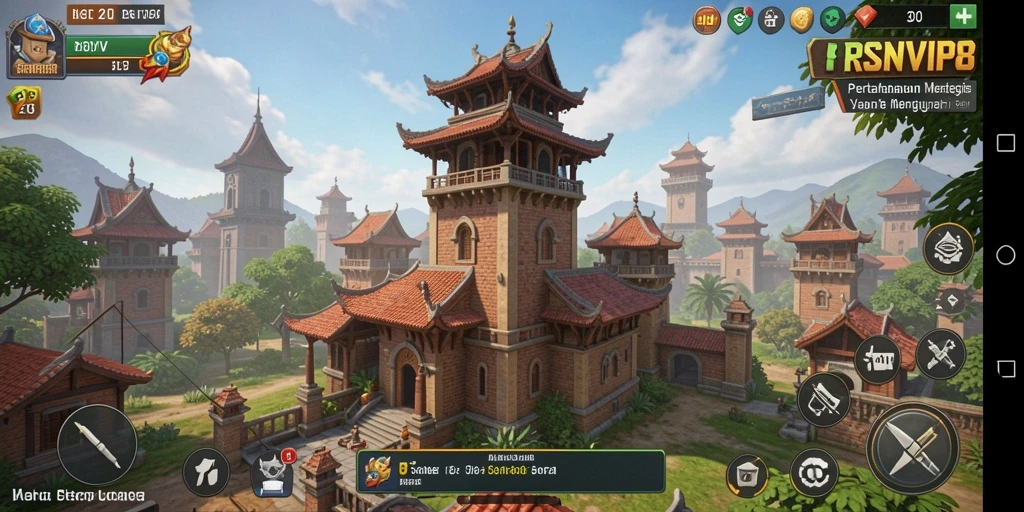 Tampilan gameplay menara pertahanan yang menegangkan dan seru di RSNVIP8.