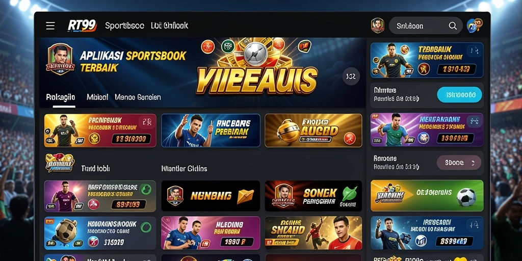 Tampilan menarik dari gameplay RT99 dalam taruhan Sportsbook.