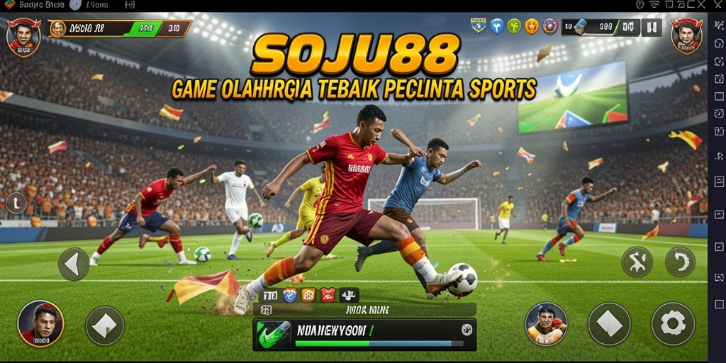 Tampilan gameplay seru dari aplikasi SOJU88 yang menampilkan berbagai olahraga.